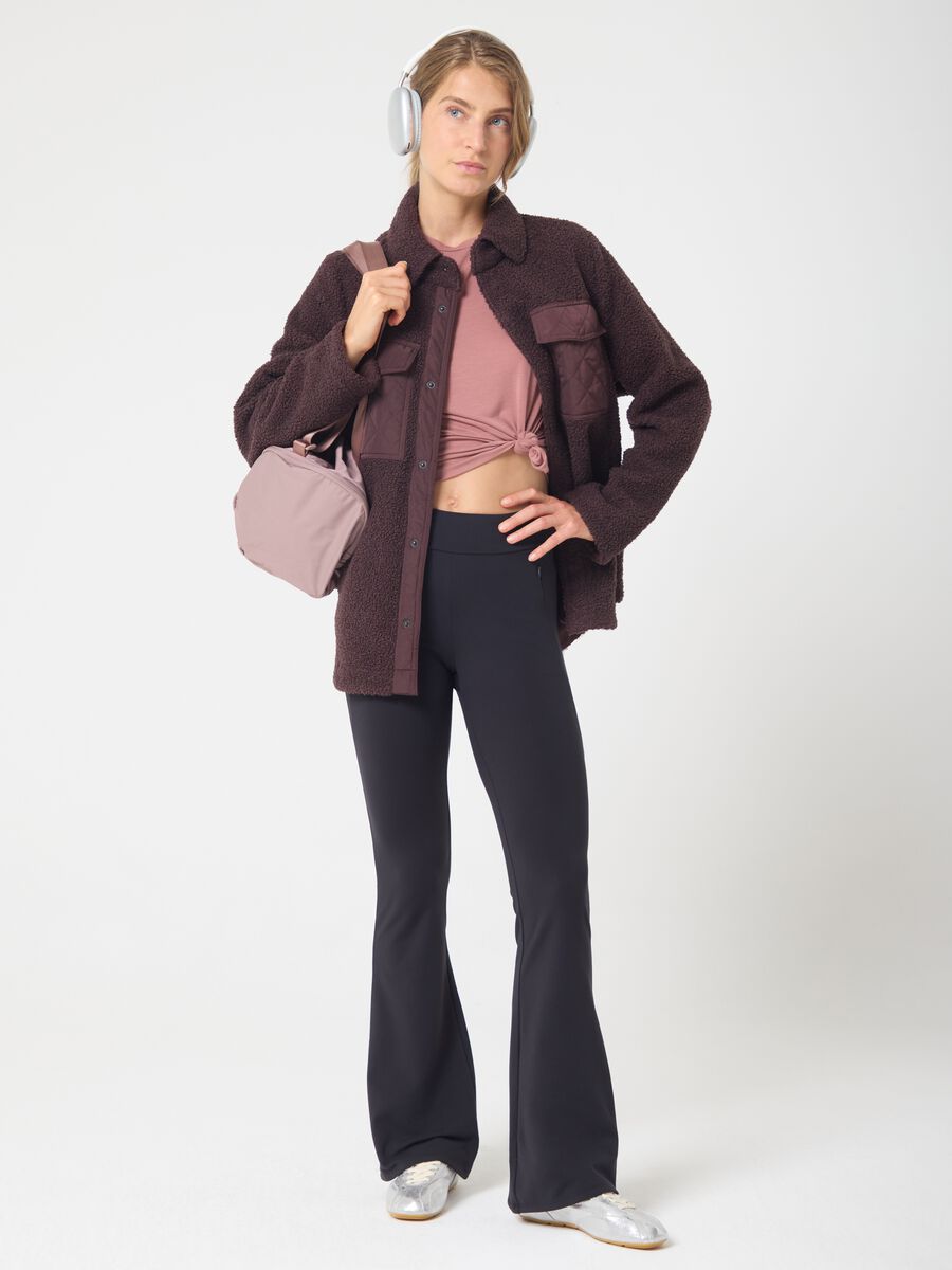 Flared leggings in stretchy technical fabric with zip pockets ALTAVIA STUDIO_0