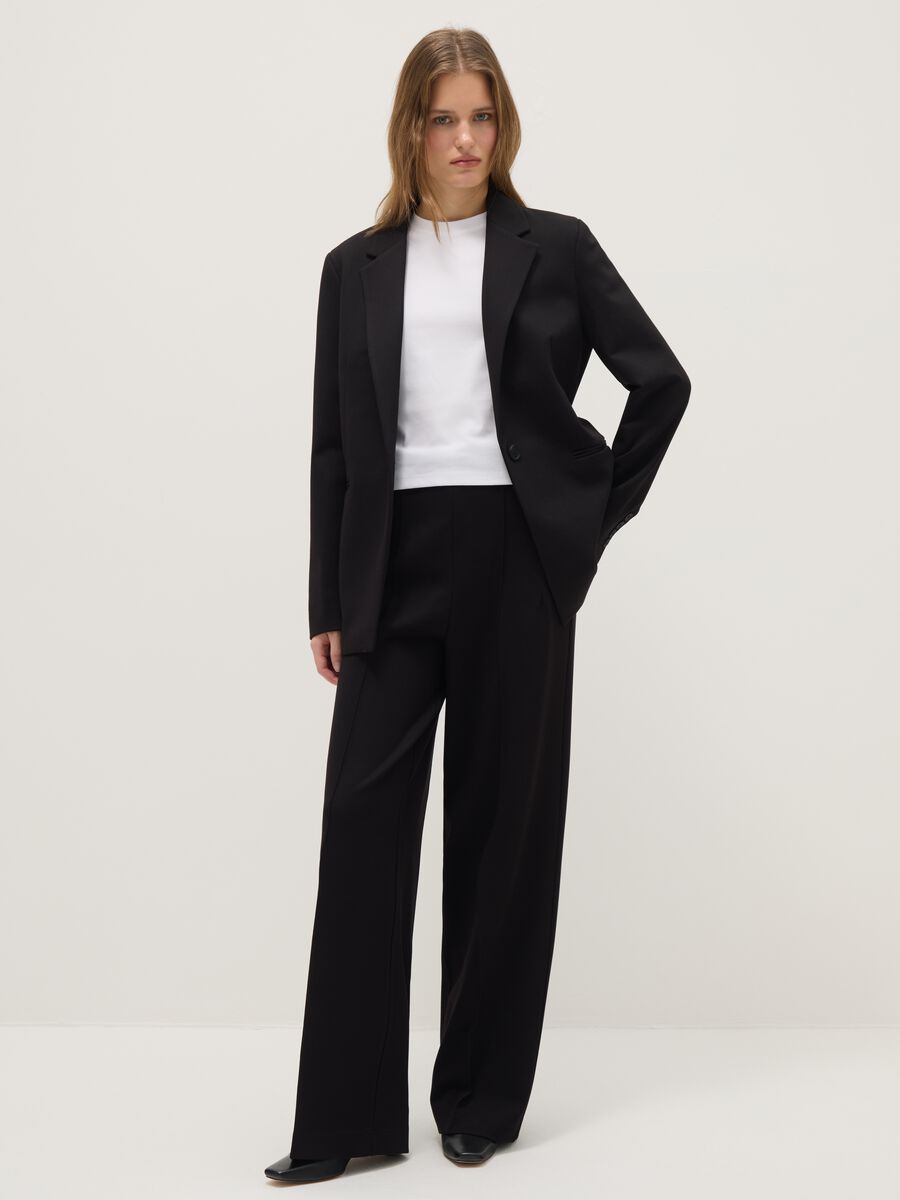 Black Flare Fit Leggings_0