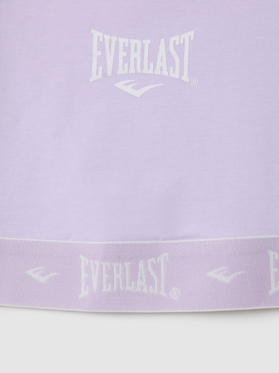 Top crop da bambina in cotone viola regular fit_3