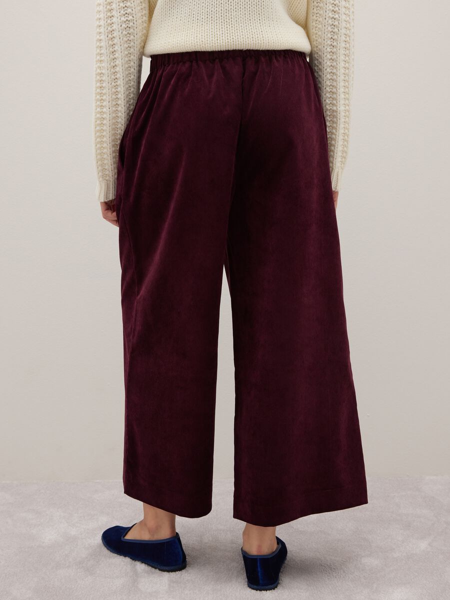 Purple corduroy regular fit trousers_2