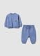 Blue organic cotton sweatshirt and joggers set for baby_0
