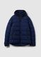 Regular Blue Padded Jacket with Zip_4