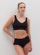 Culotte a vita alta in tessuto elasticizzato nero_0