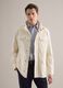Beige cotton parka jacket, regular fit with pockets and zip_0