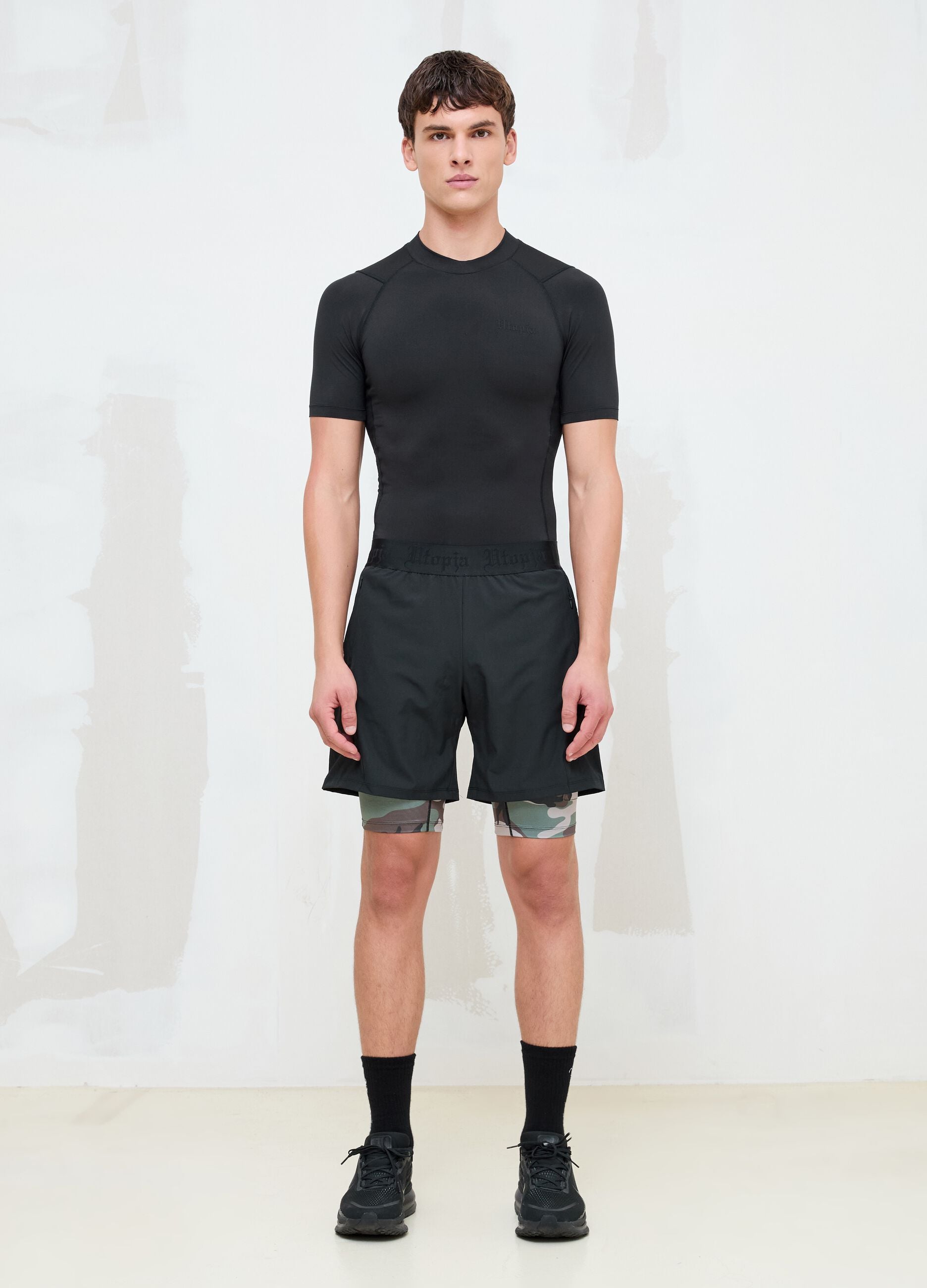 Fitted Technical T-shirt &ndash; Black