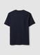 Blue pure cotton crew-neck T-shirt, regular fit_1