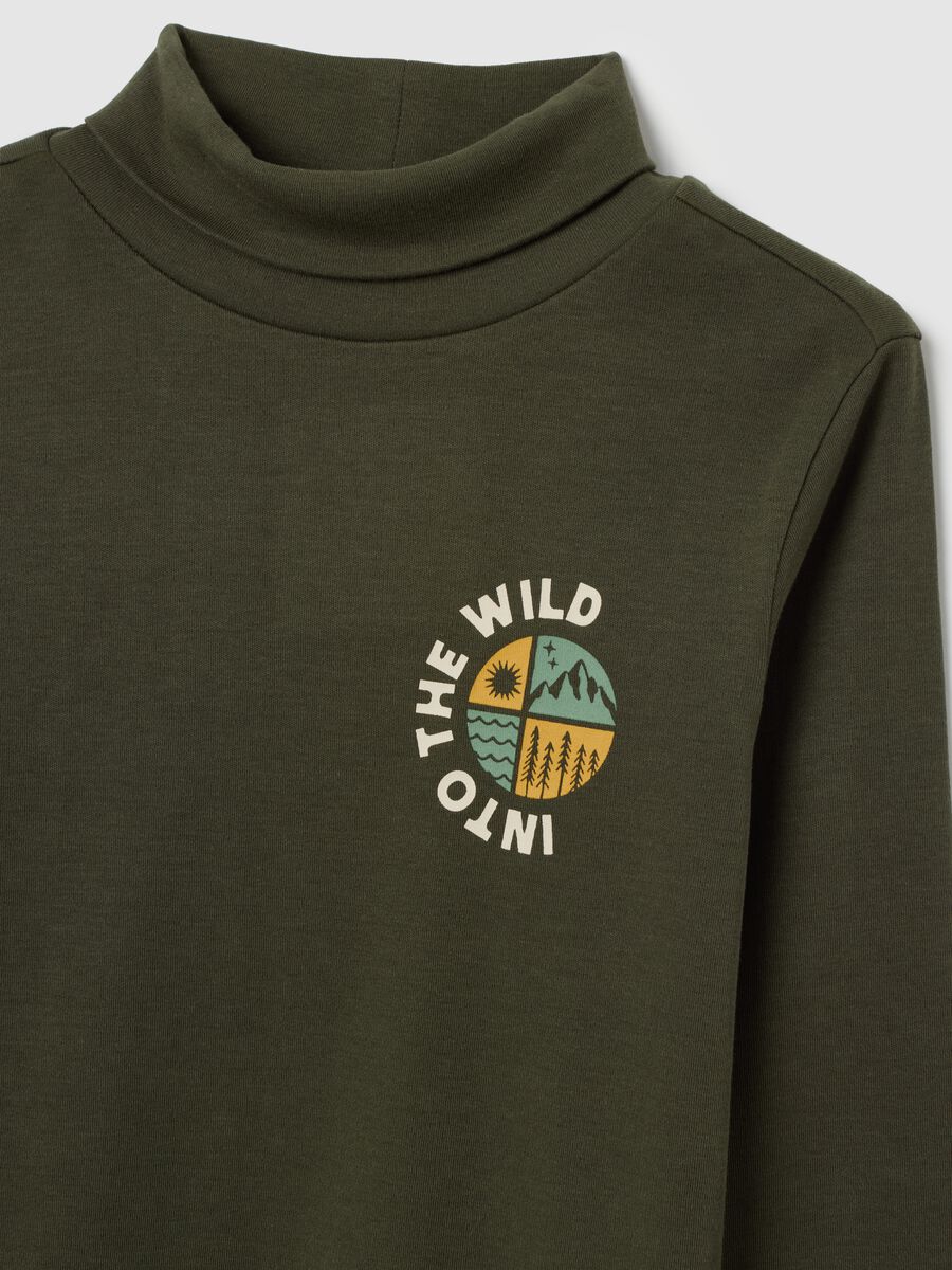 Kid's green pure cotton regular fit sweater_2