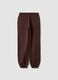 Pantaloni jogger marroni in misto cotone con vita elasticizzata regular fit_6