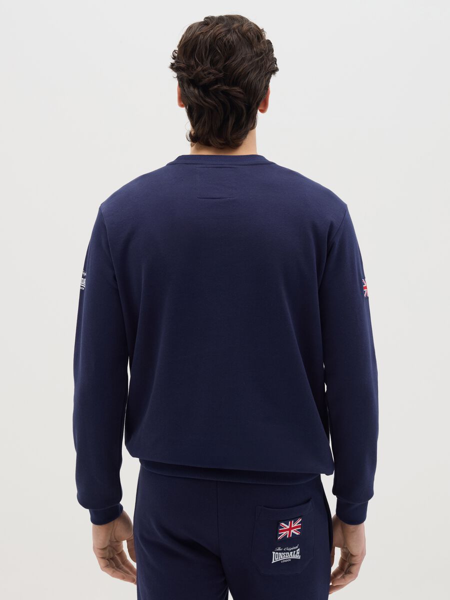 Blue sweatshirt with round neck_3