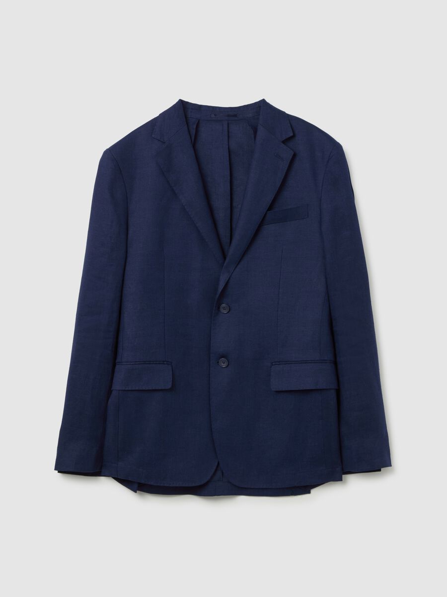 Contemporary single-breasted blazer in linen_4