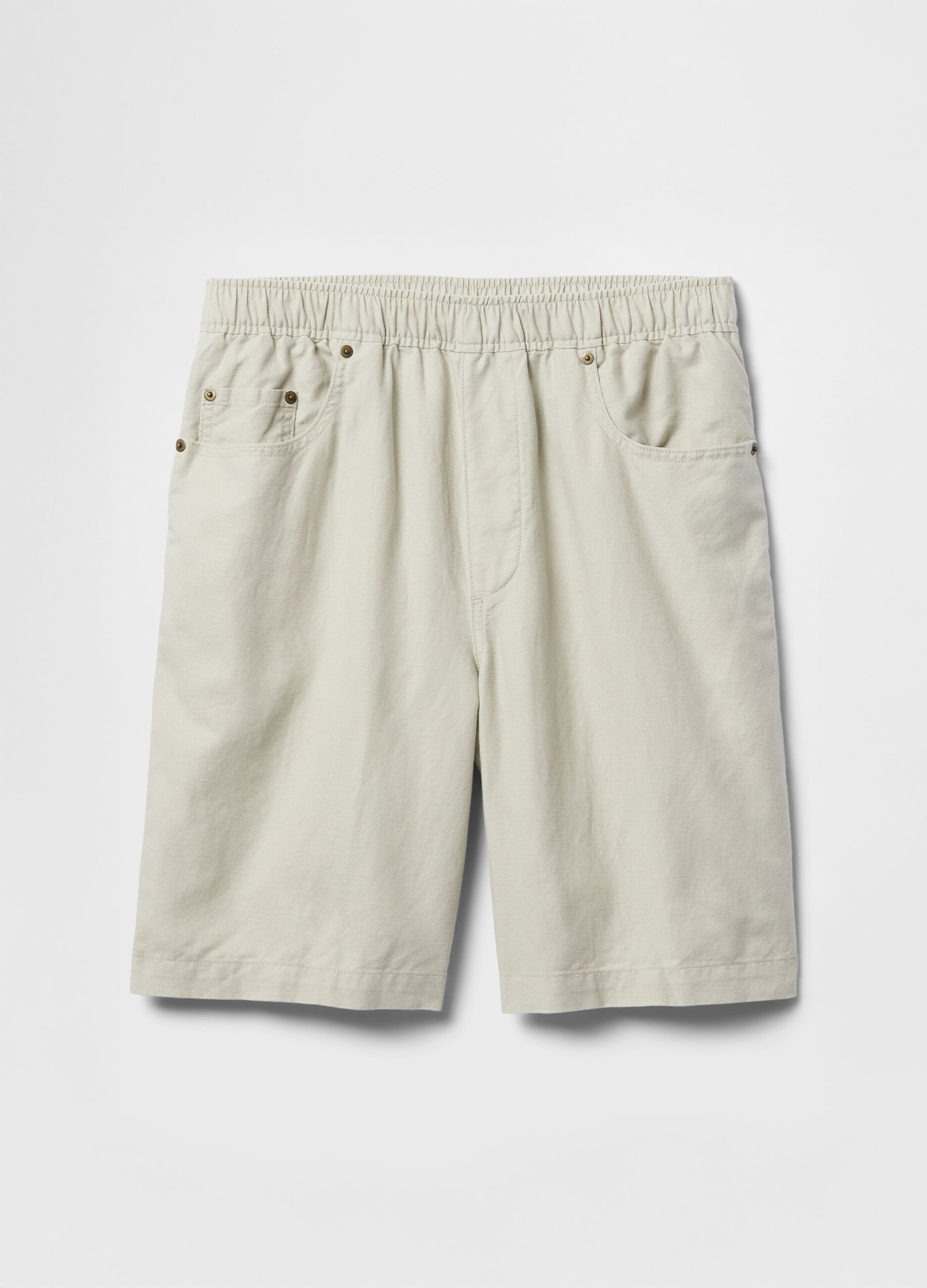 Beige Linen and Cotton Shorts by Gap