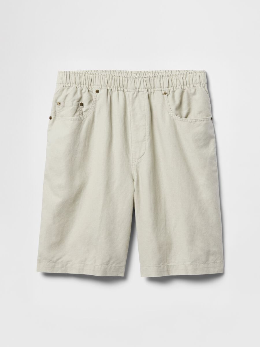 Beige Linen and Cotton Shorts by Gap_5
