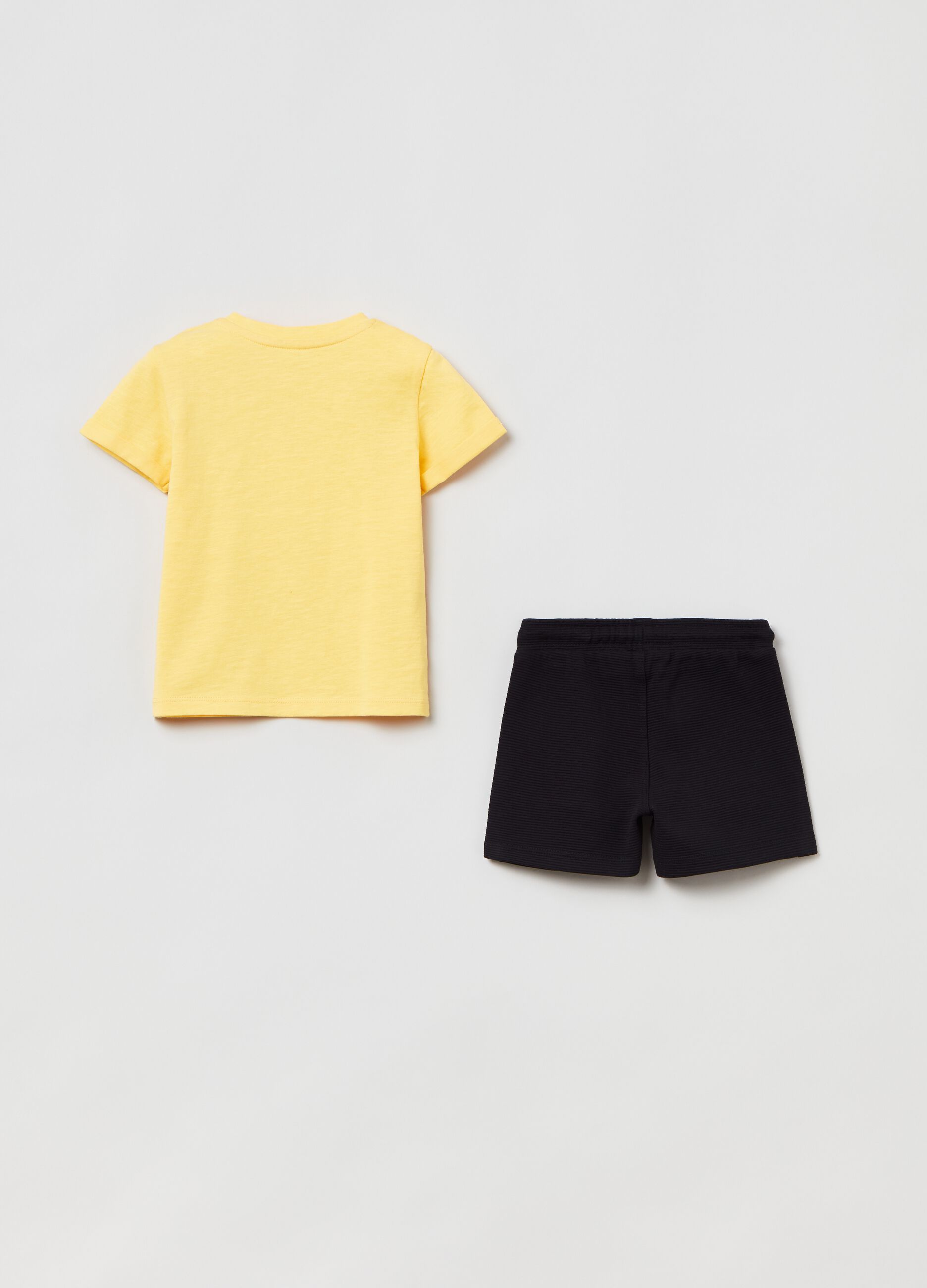 Jogging set t-shirt e pantaloncini stampa Snoopy