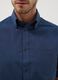 Blue short-sleeved shirt with button-down collar_1