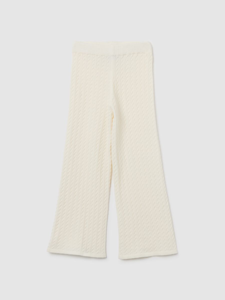 White Acrylic Blend Leggings_0