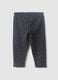 Black organic cotton-blend leggings with animal print for baby girl_1