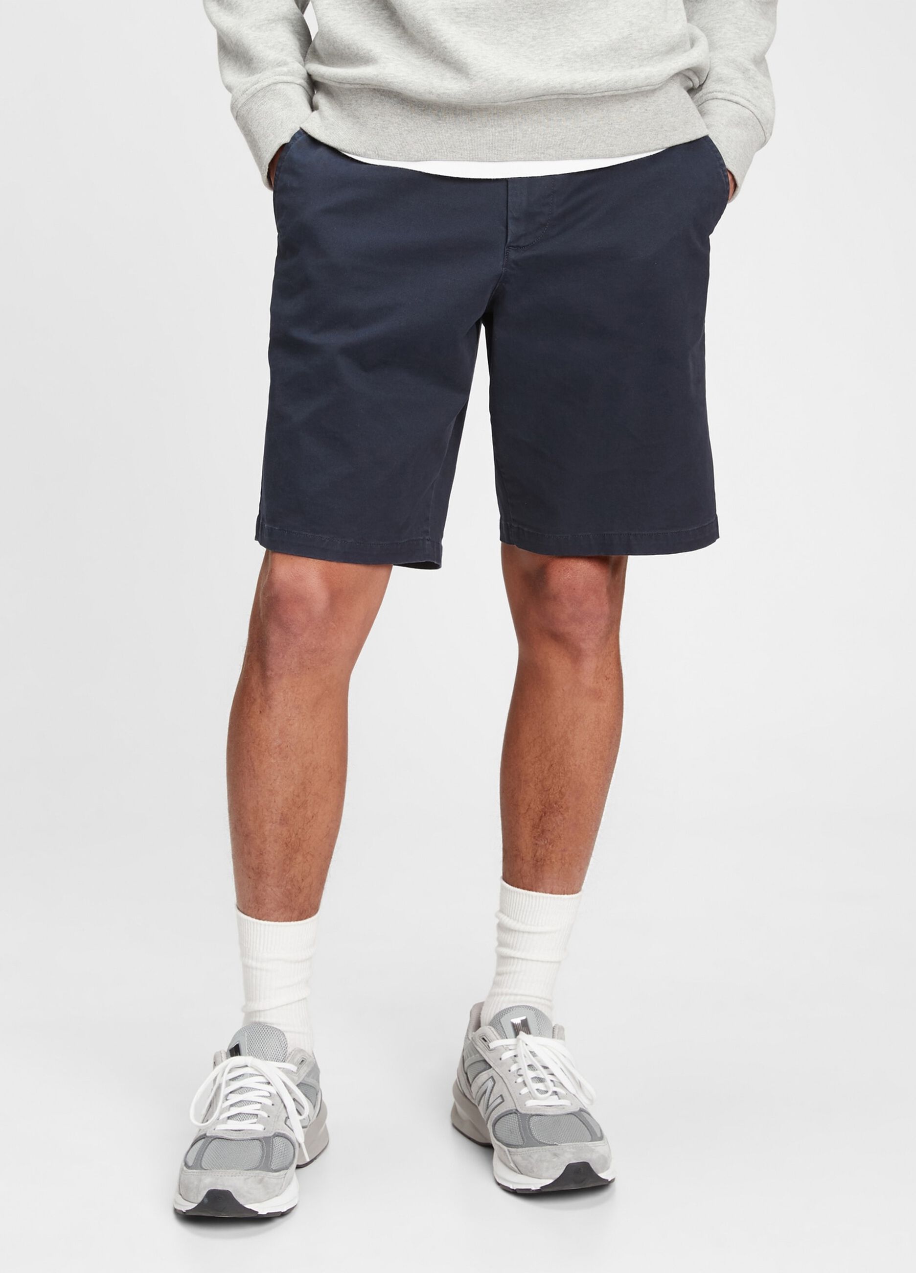 Stretch cotton Bermuda shorts