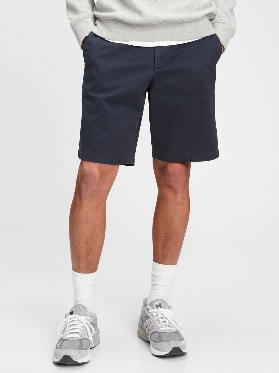Stretch cotton Bermuda shorts_0