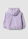 Giacca antipioggia viola con cappuccio e zip per bimba_1