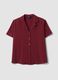 Red oversized short-sleeve viscose-blend shirt_4