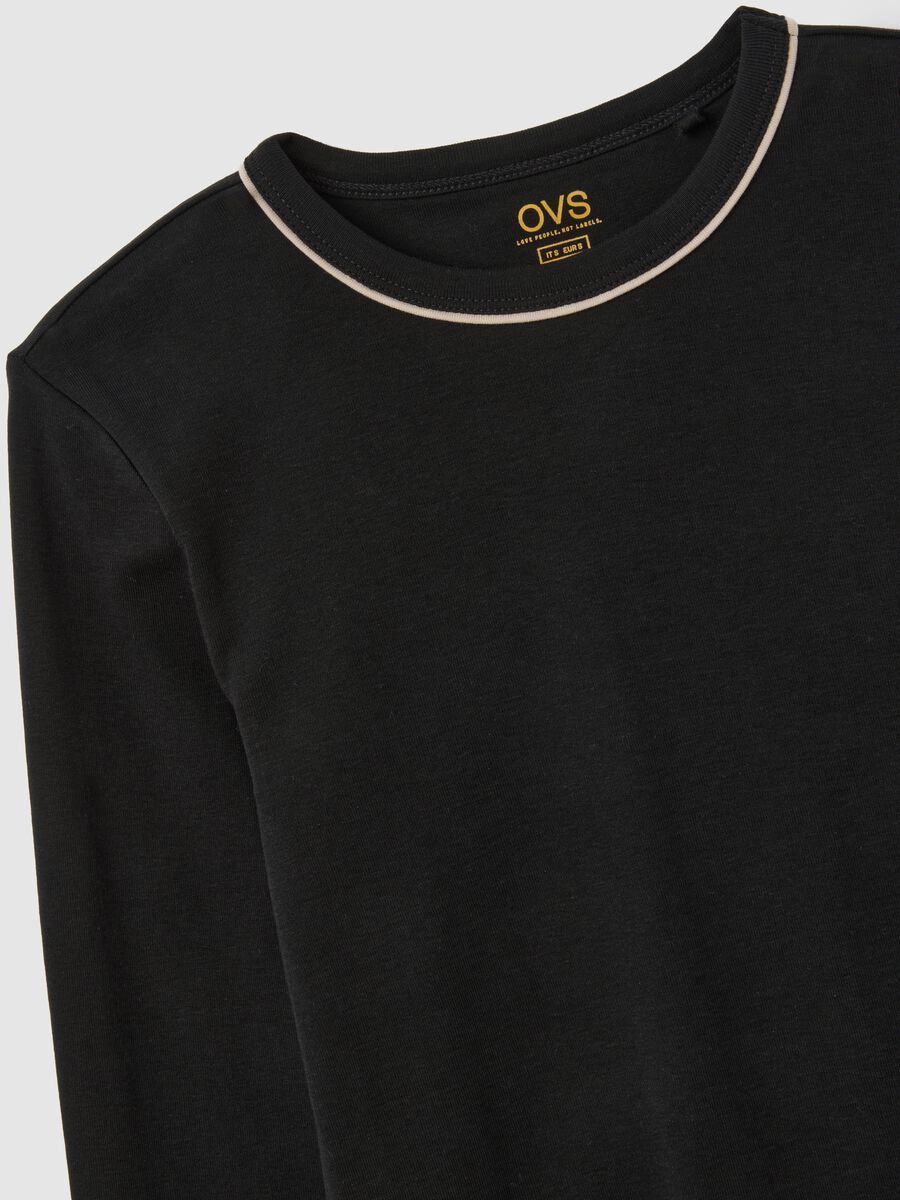Black pure cotton regular fit jumper_5