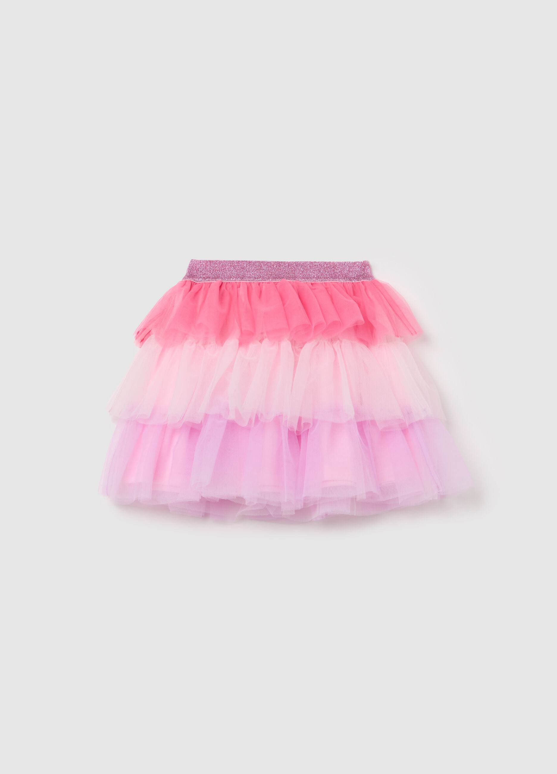 Gonna in tulle a balze 