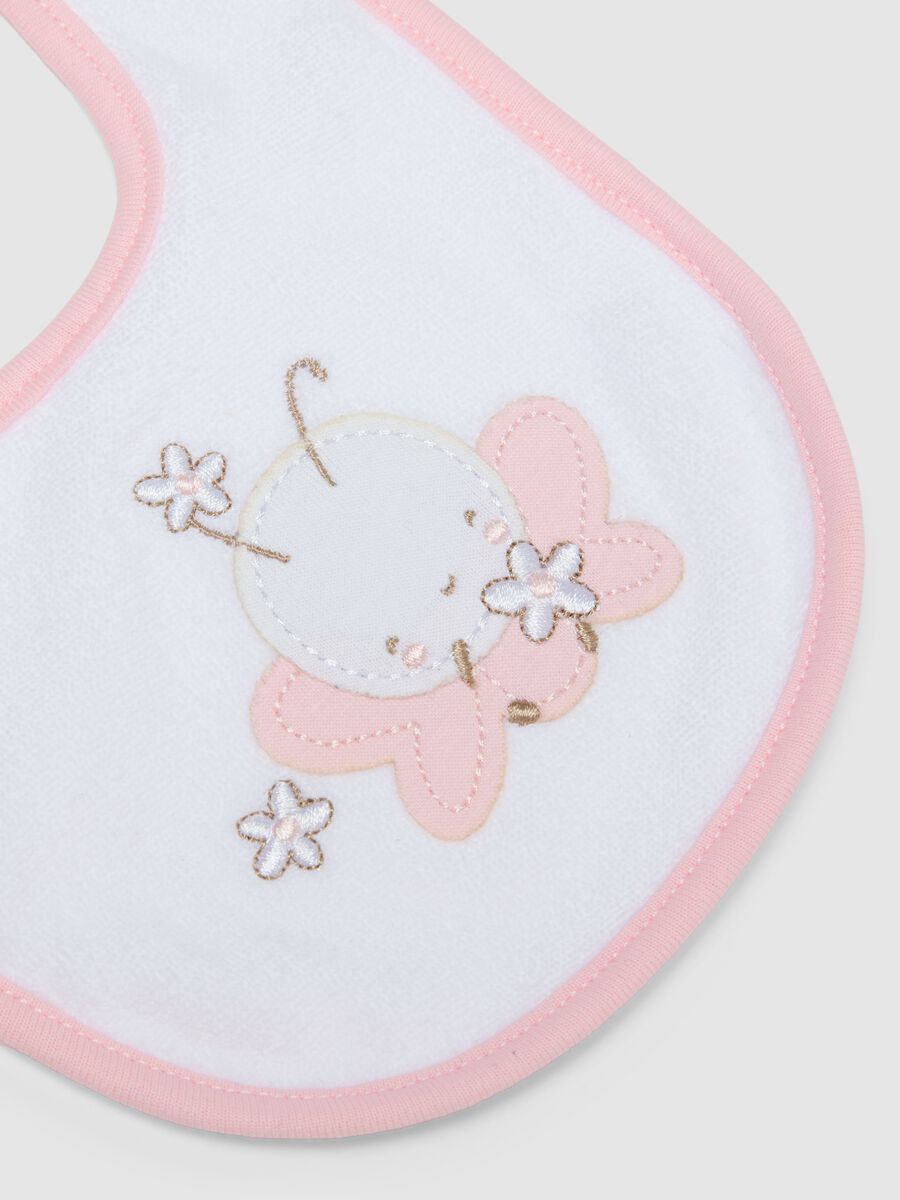 Two-pack of multicolour pure cotton baby bibs with embroidery_1
