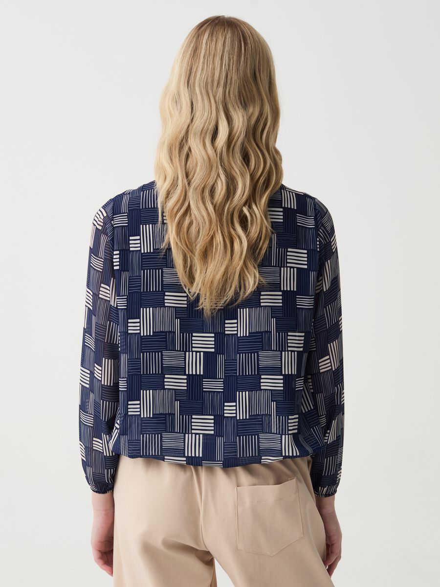 Blouse with interwoven check pattern_2