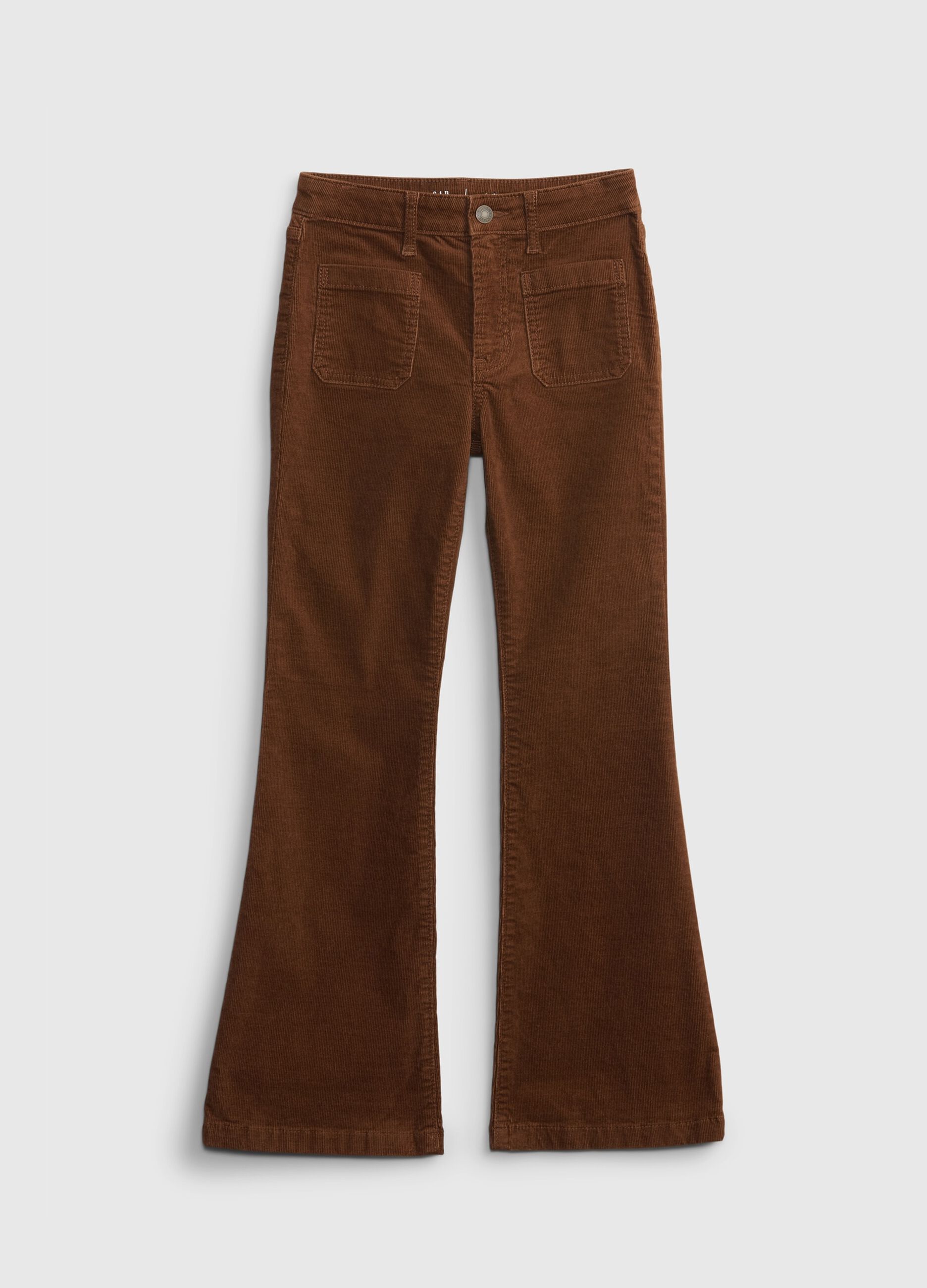 Flare-fit corduroy trousers