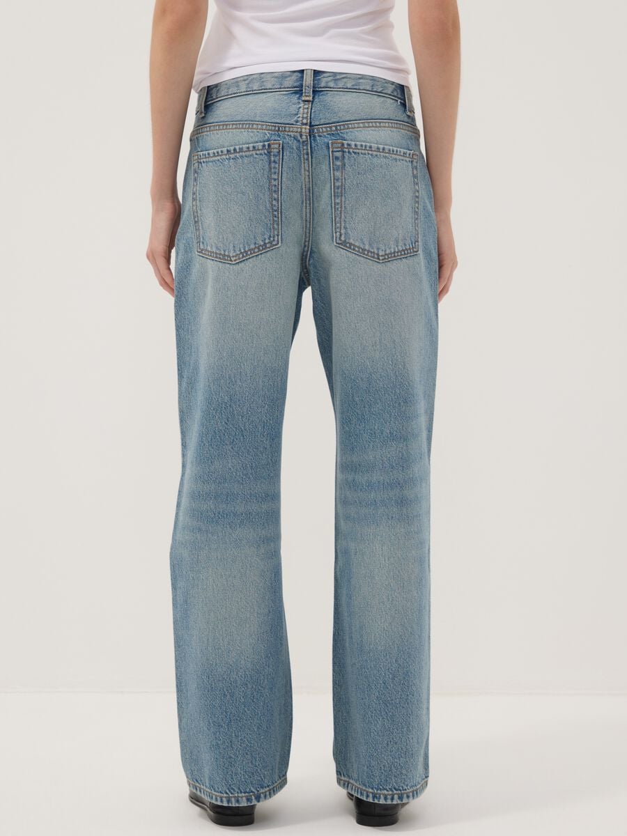 Light blue pure cotton straight-fit jeans_3