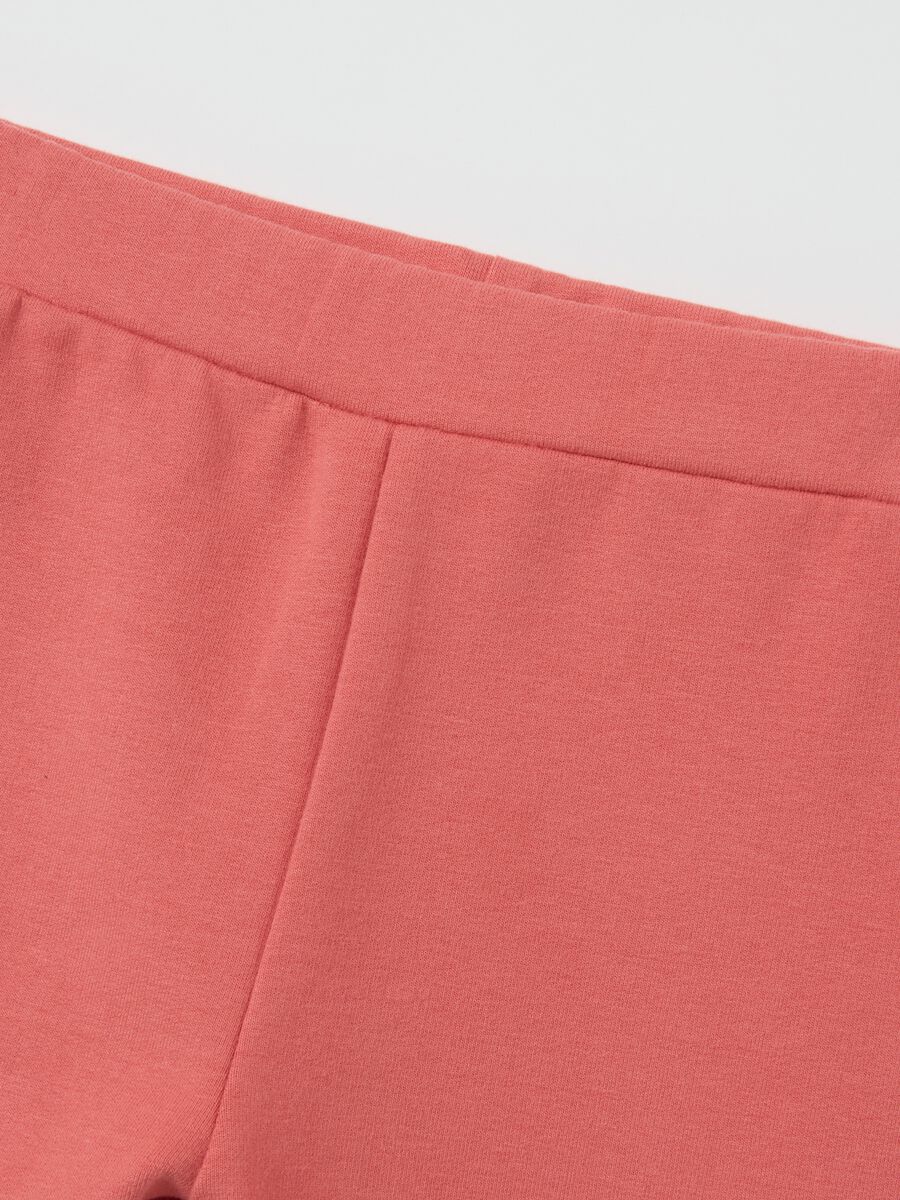 Girl's jogging set in stretchy pink cotton_3