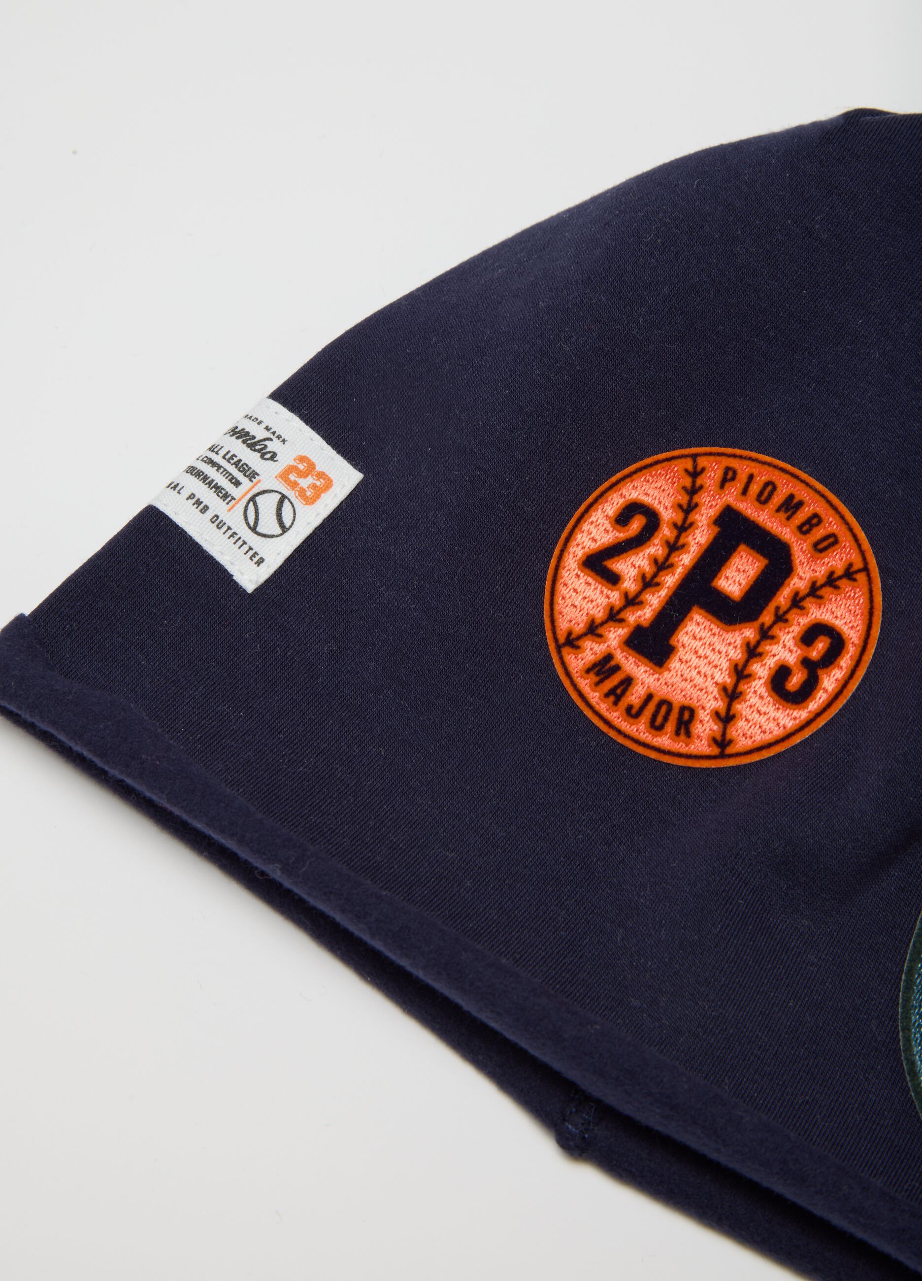 Cappello da bambino in cotone elasticizzato blu