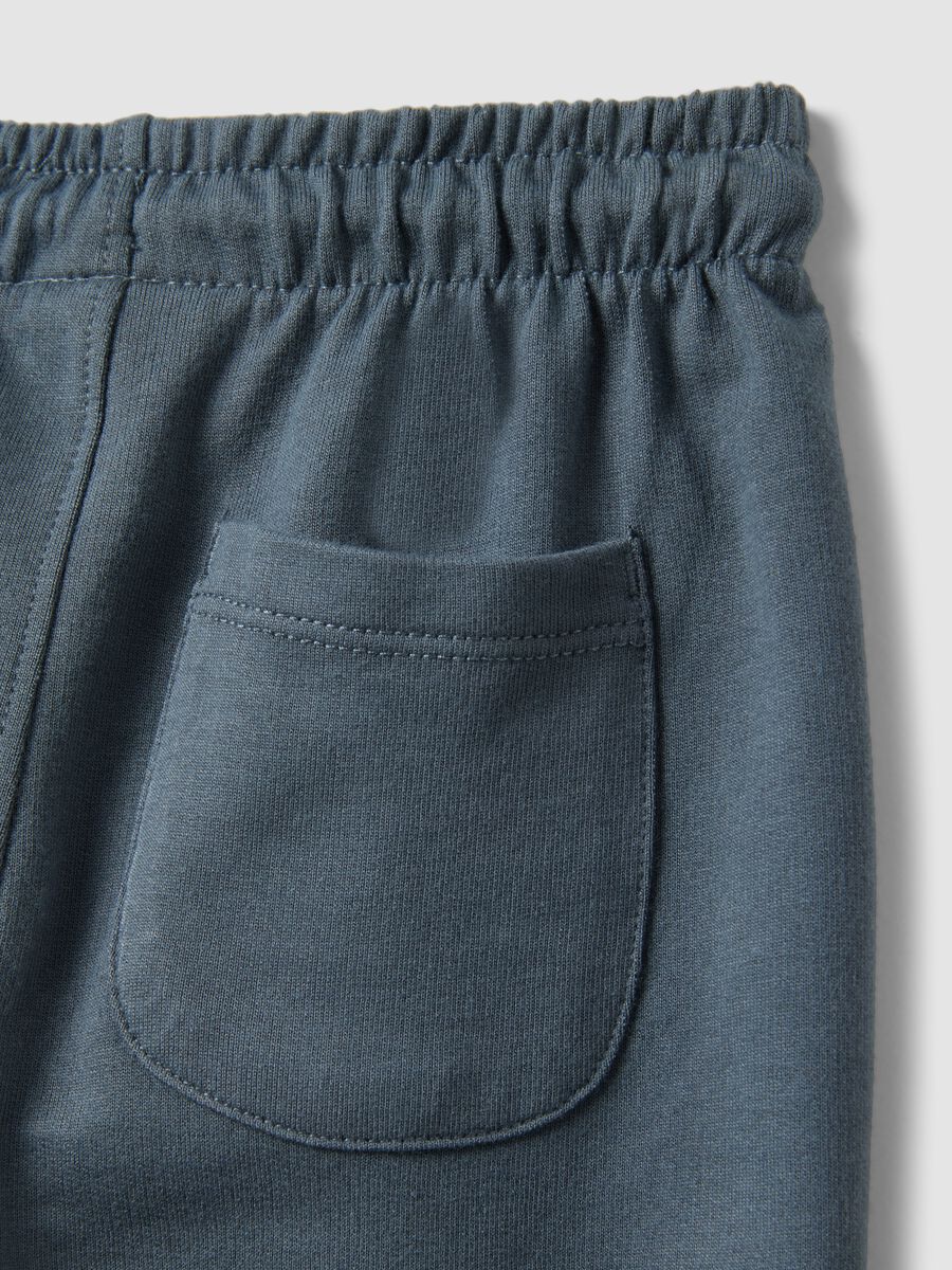 Short in puro cotone blu regular fit per bimbo_3