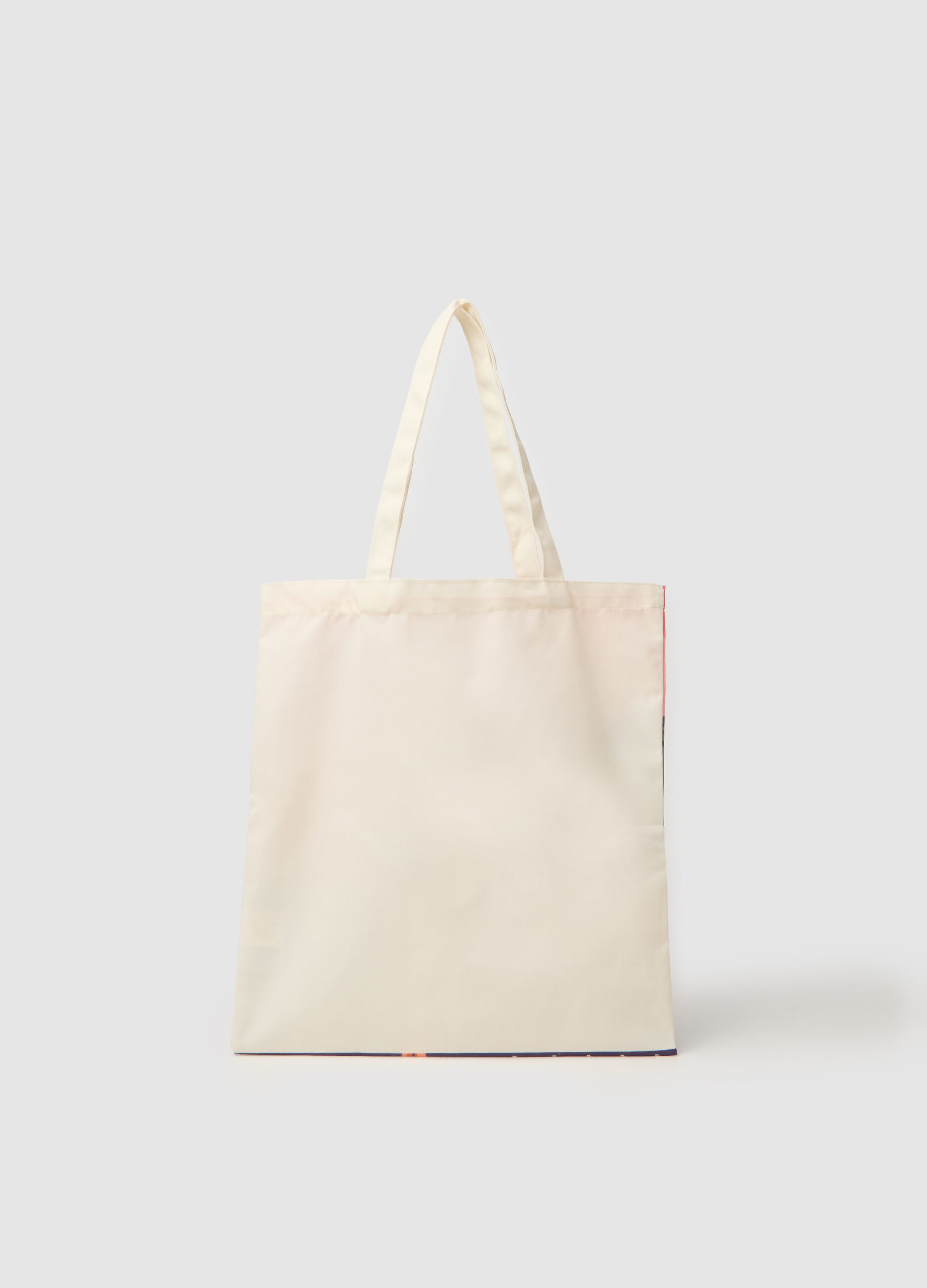 Multicolour pure cotton shopper bag