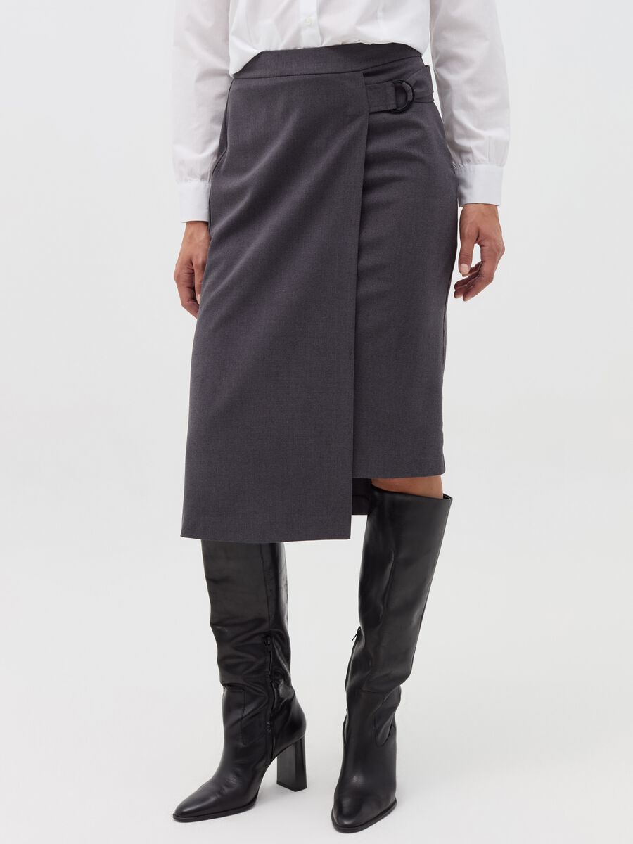 Gonna midi asimmetrica melange_1