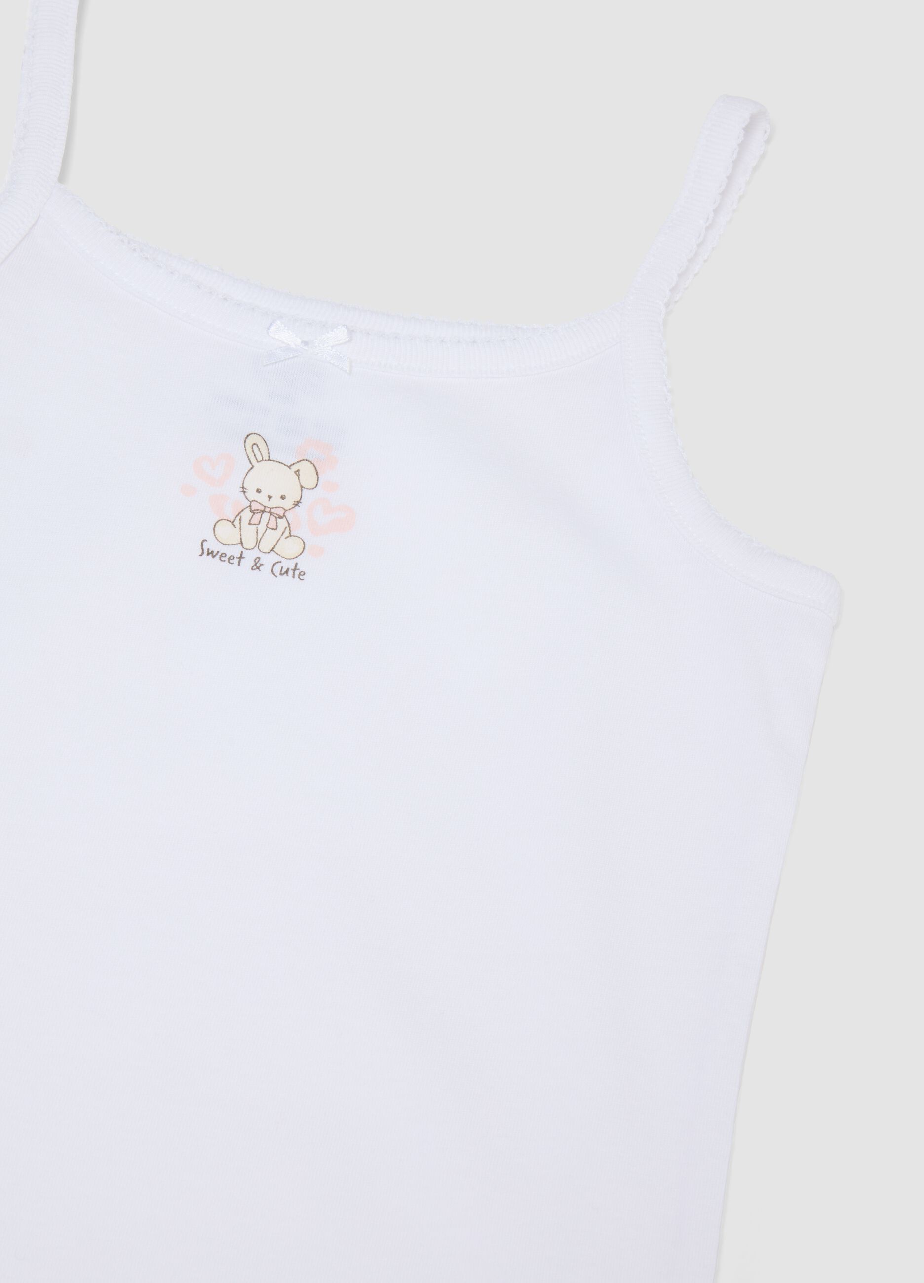 2-pack of multicolour organic cotton camisoles with print