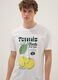 White graphic-print pure cotton T-shirt, regular fit_3