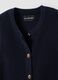 Blue pure-cotton knitted gilet in a regular fit_1