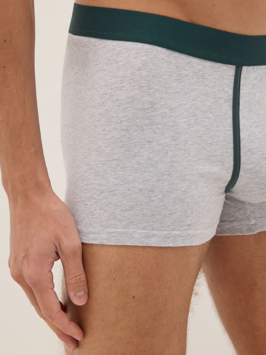Multicoloured stretch cotton regular fit boxer trio_3