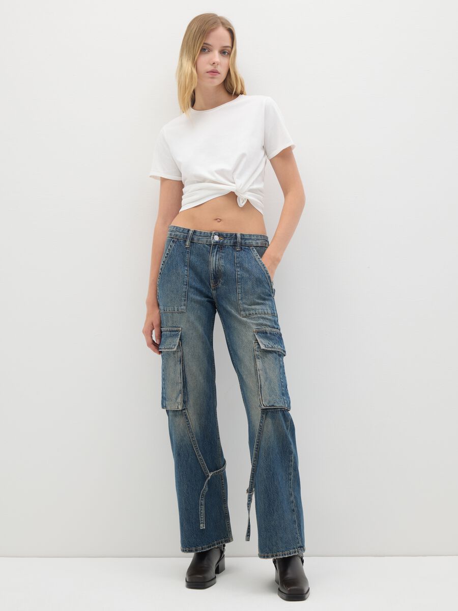 T-shirt in puro cotone bianca regular fit_2