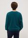 Green crewneck sweatshirt for boys in pure cotton, regular fit with print_2