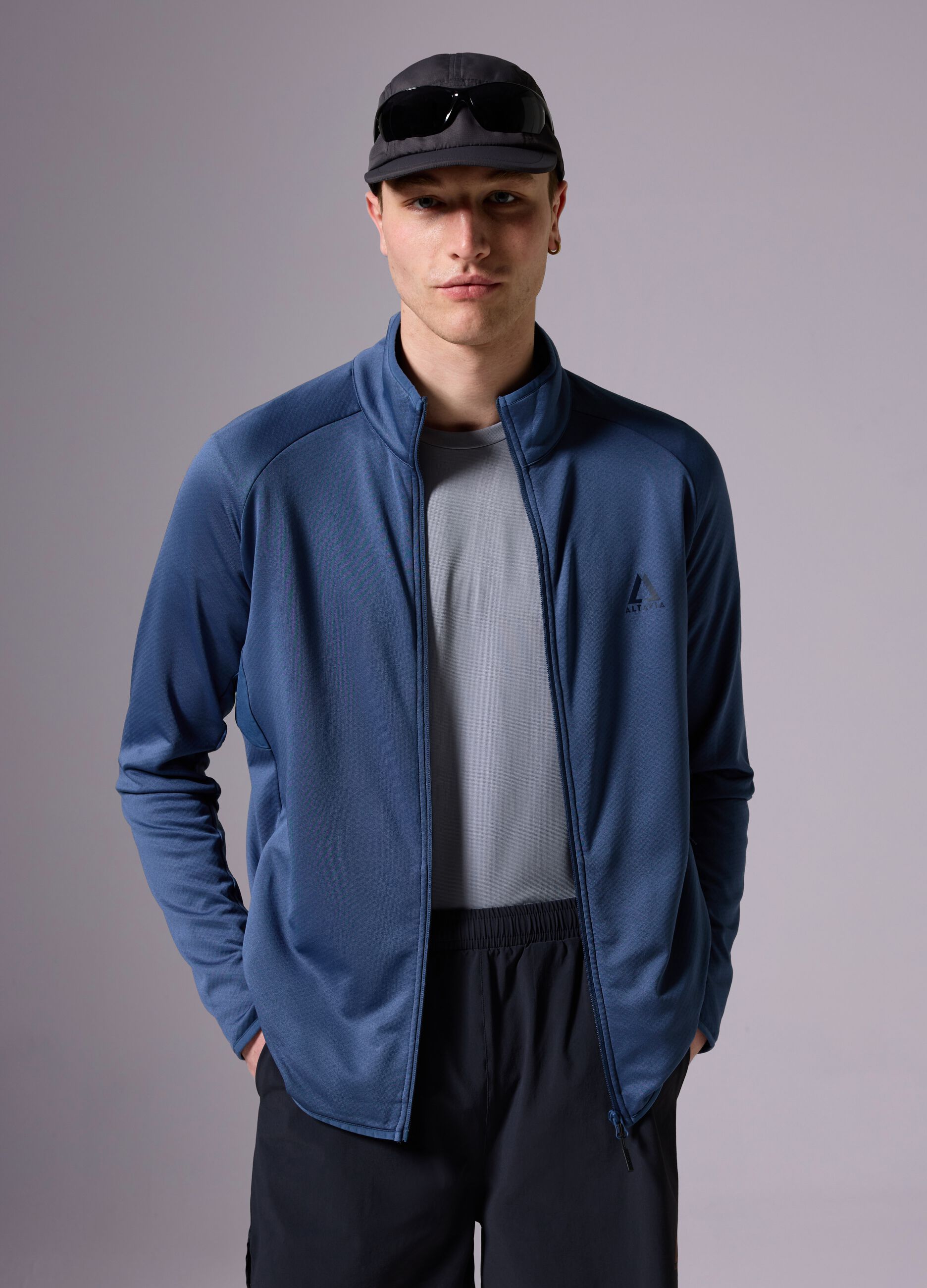 ALTAVIA WITH DEBORAH COMPAGNONI full-zip sweatshirt in technical fabric