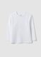 White pure organic cotton crew-neck T-shirt for boys, regular fit_0