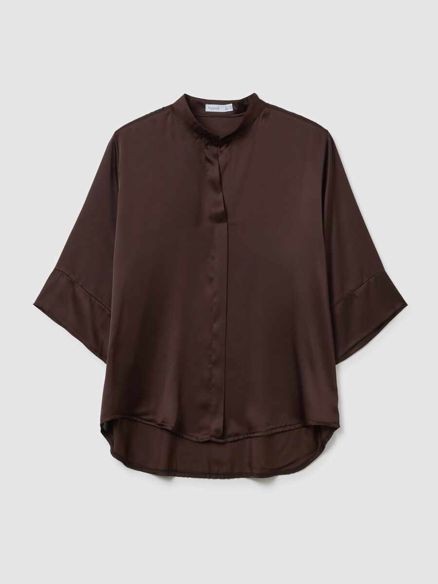 Blusa marrone regular fit_0