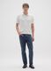 Slim fit blue stretch cotton trousers_0