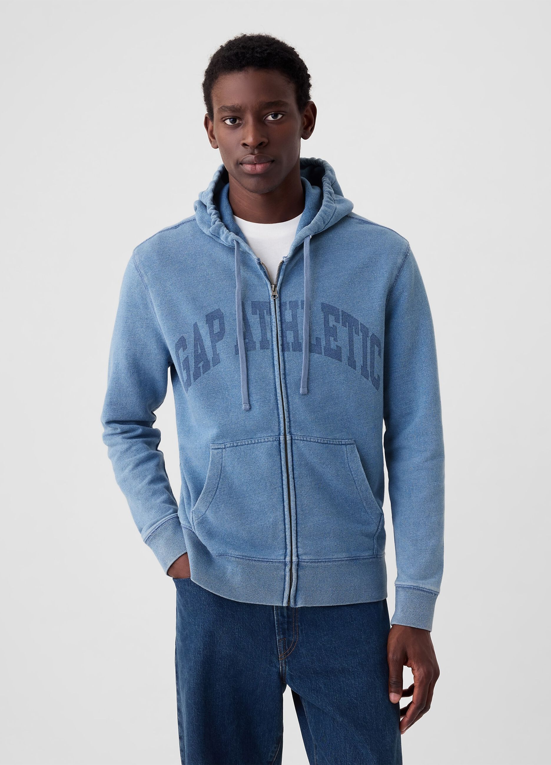 Full-zip con stampa logo Athletics
