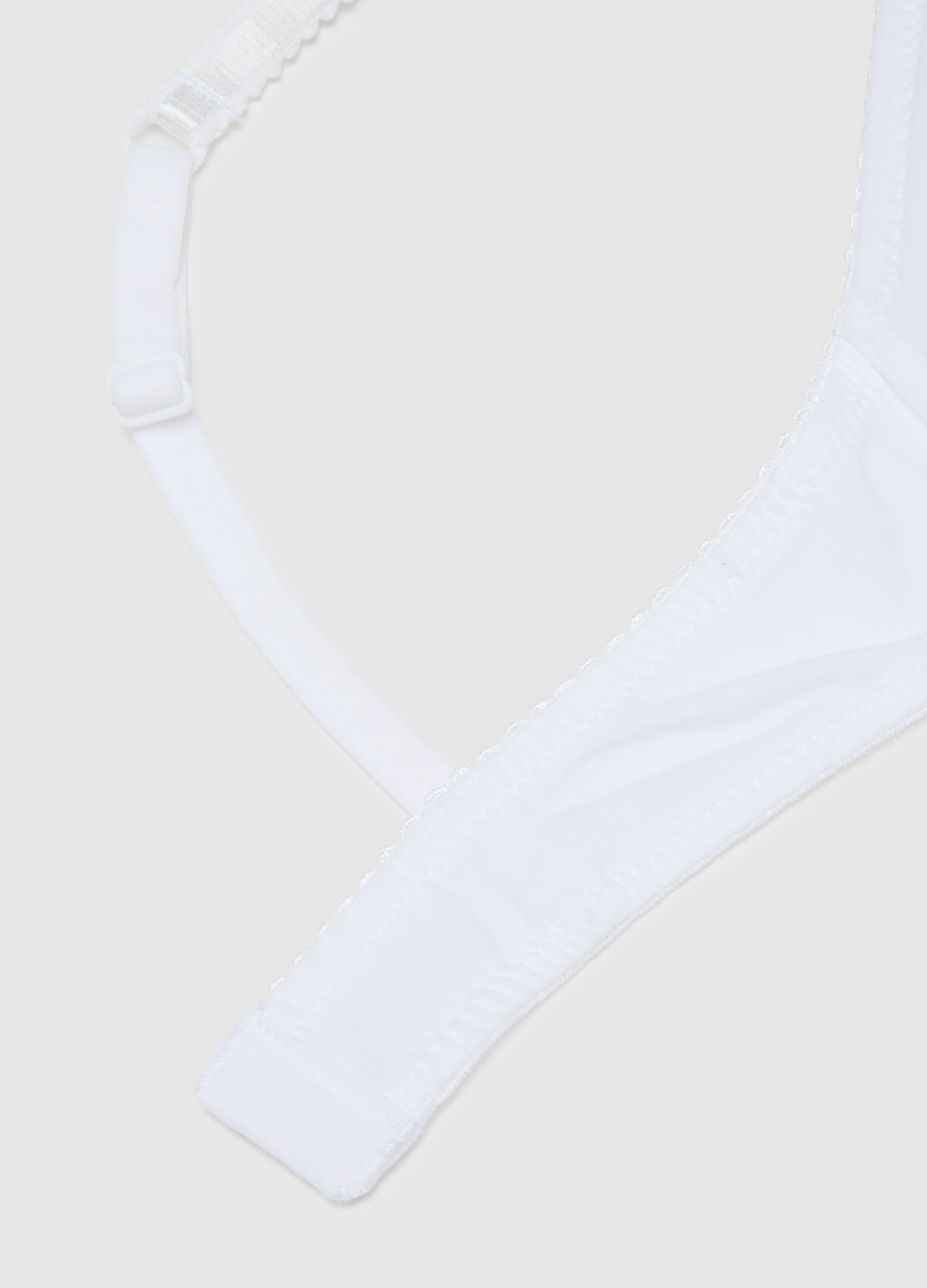Reggiseno da ragazza in cotone elasticizzato bianco