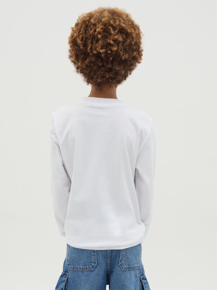 T-shirt a maniche lunghe con stampa_1