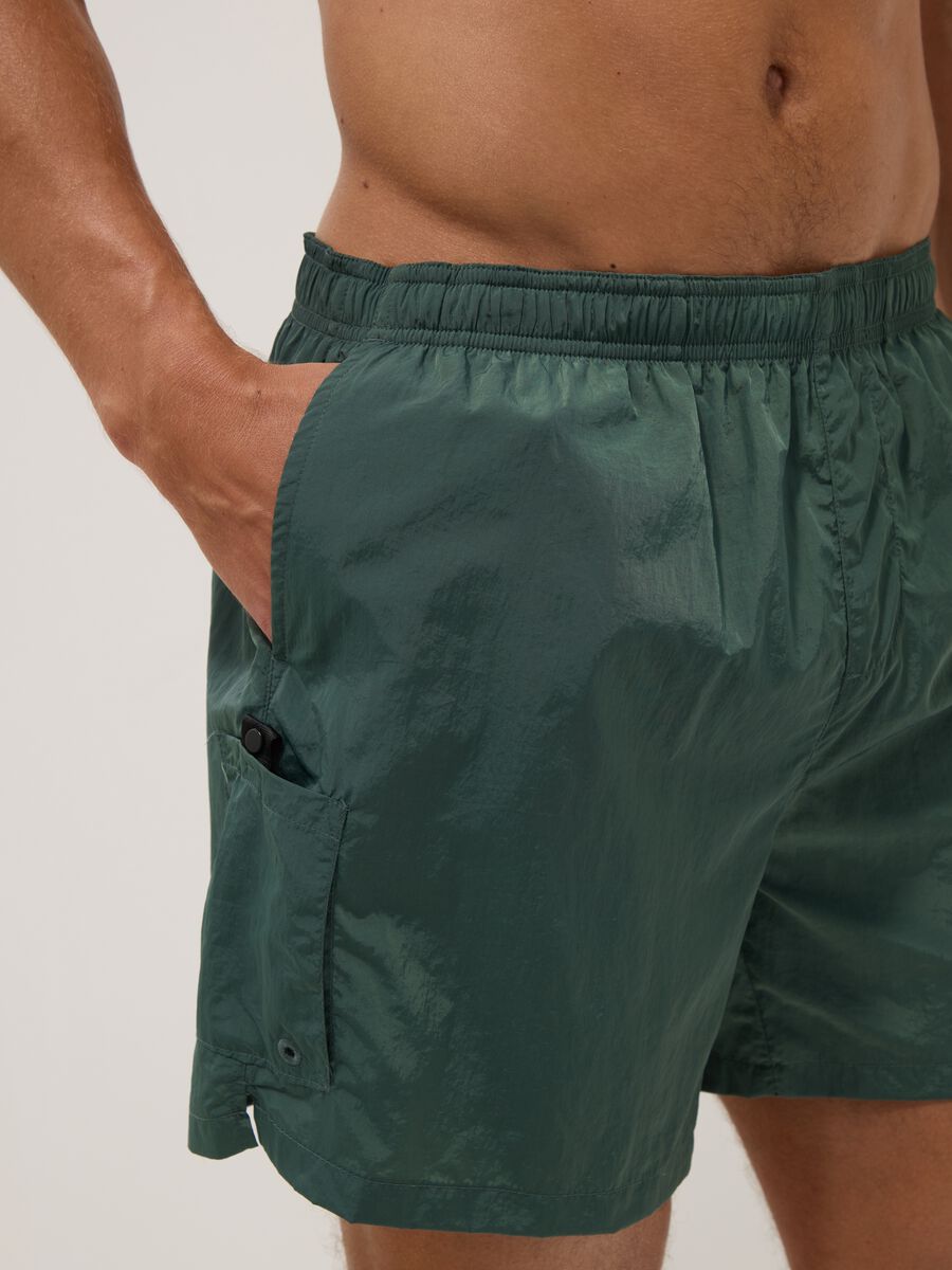 Boxer mare verde con vita elasticizzata_3