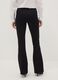 Leggings neri flare fit in punto Milano di viscosa elasticizzata_3
